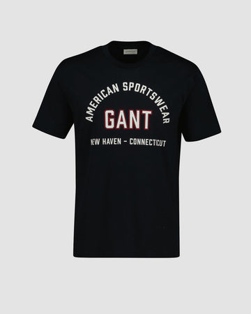 Βαμβακερό T-Shirt Με Τυπωμένο Λογότυπο GANT